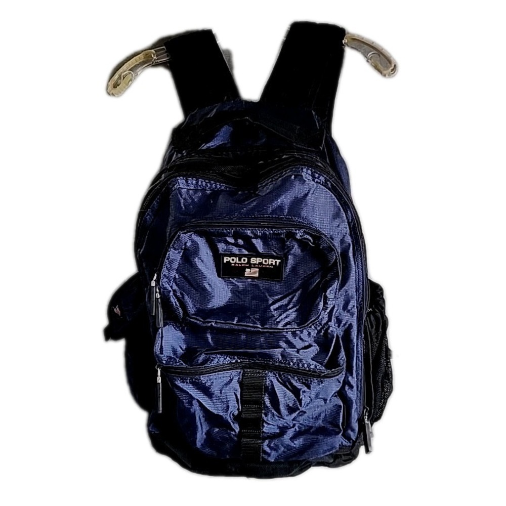 Vintage Polo Sport Ralph Lauren Backpack Dark Blue 19"H x 12"W x 14"D ***FLAWS